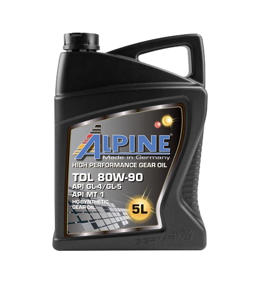 Трансмиссионное масло ALPINE Gear Oil TDL 80W90 GL-4/GL-5, 5л